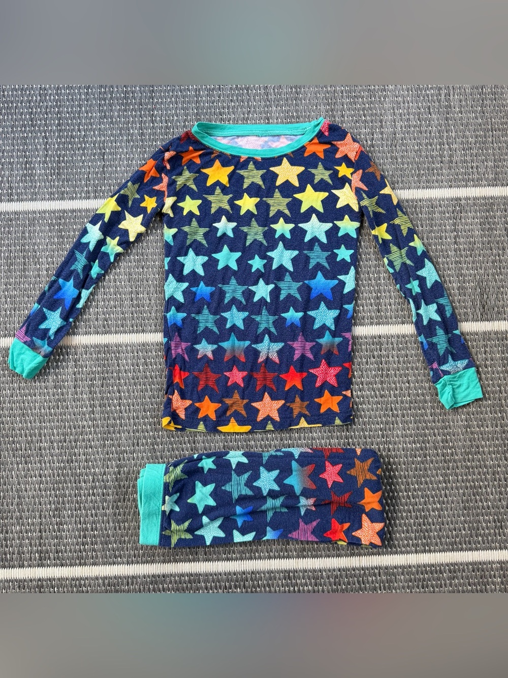 Little Sleepies Shades of Stars Bamboo Viscose Two Piece Pajama Set, 4T